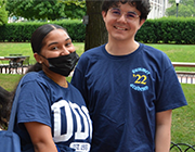 Two students in DDC shirts