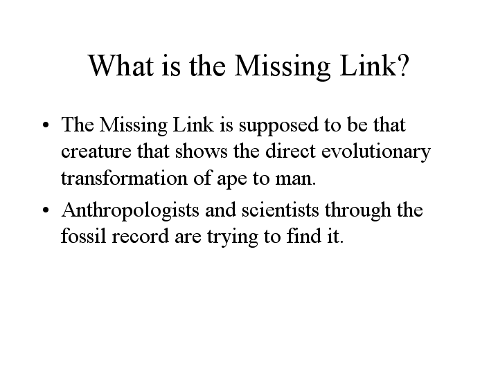 what-is-the-missing-link