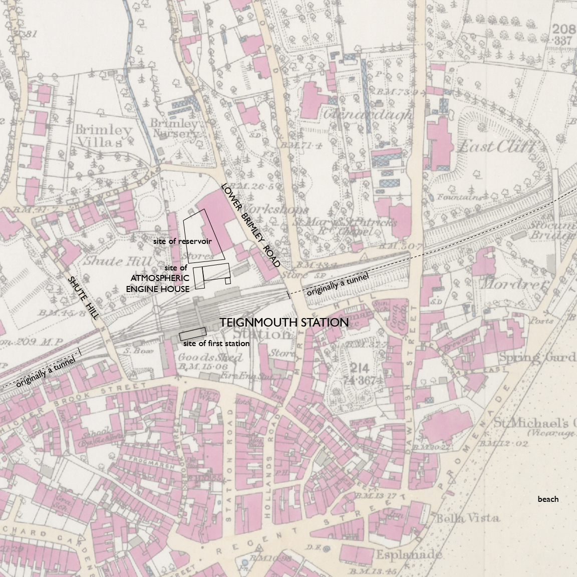 Teignmouth OS map