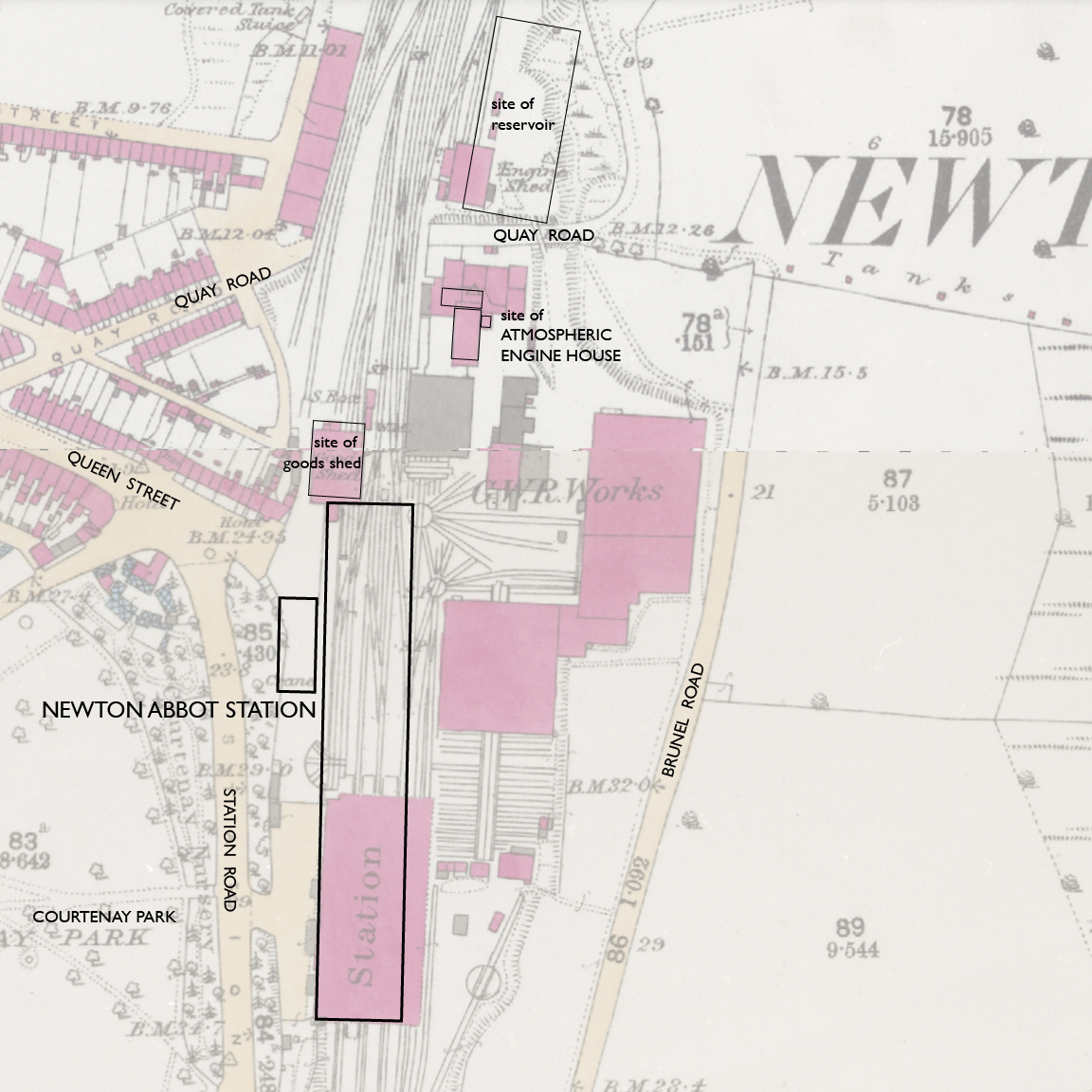 Newton Abbot OS map