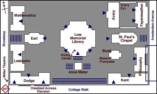 Columbia University Morningside Campus Map: Section E