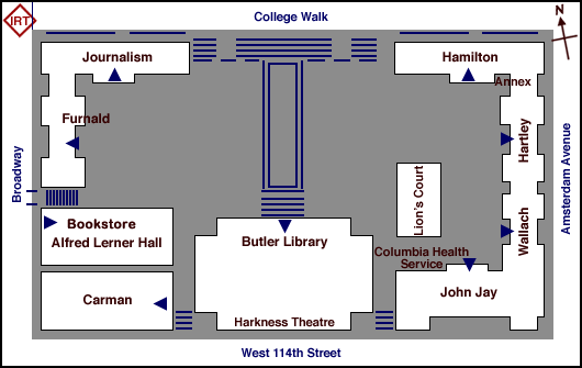 Columbia University Morningside Campus Map: Section H