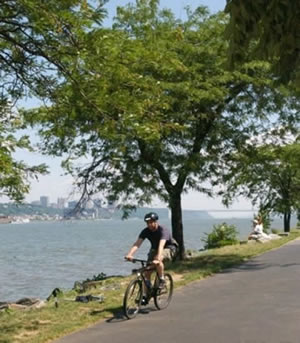 person riding bike