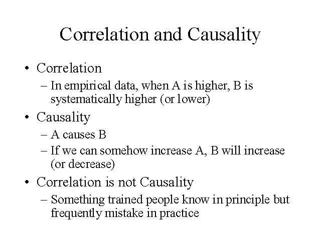 Correlation and Causality